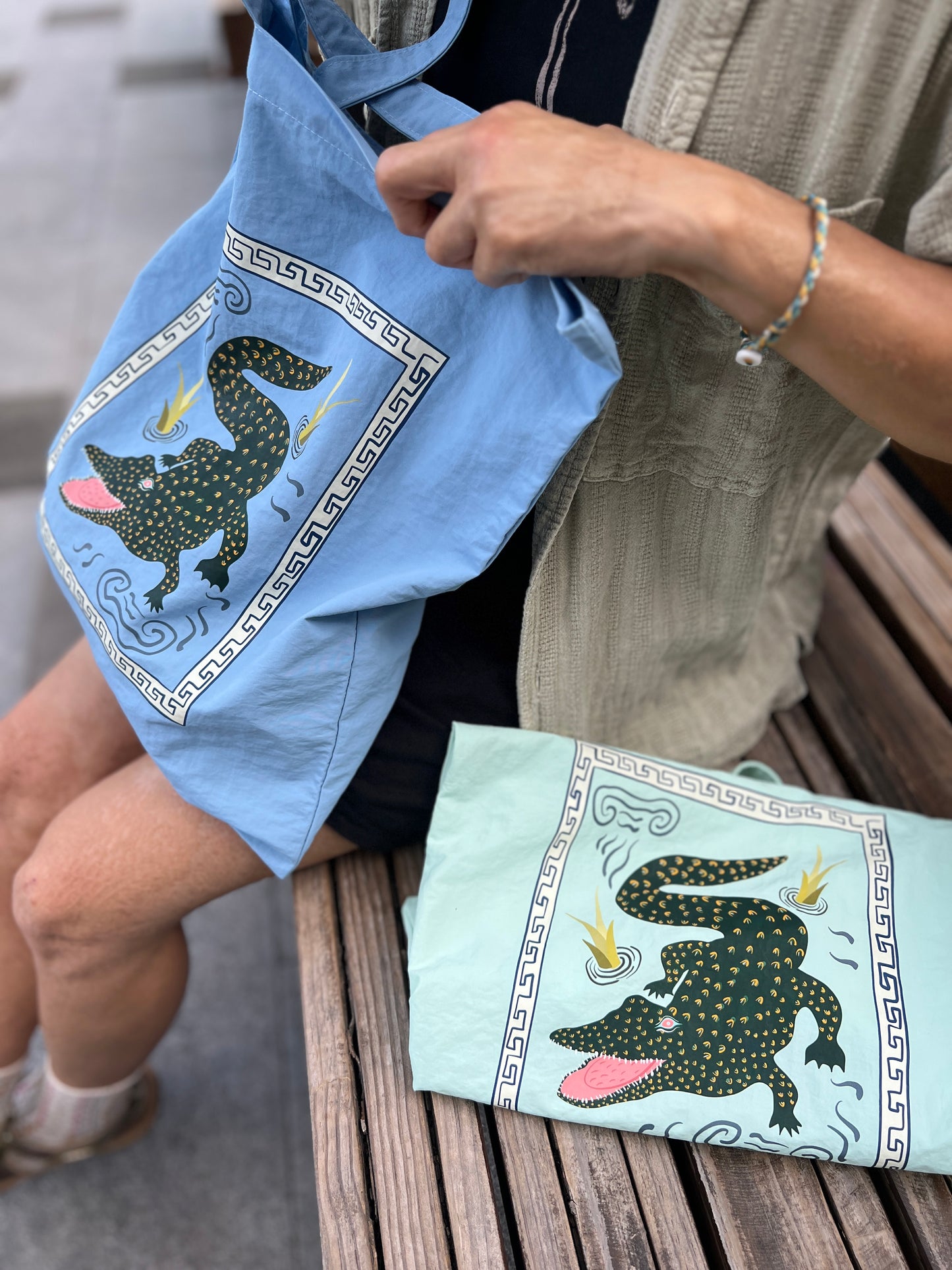 椰子樹豹豹 / 小鱷魚 尼龍日常單肩袋