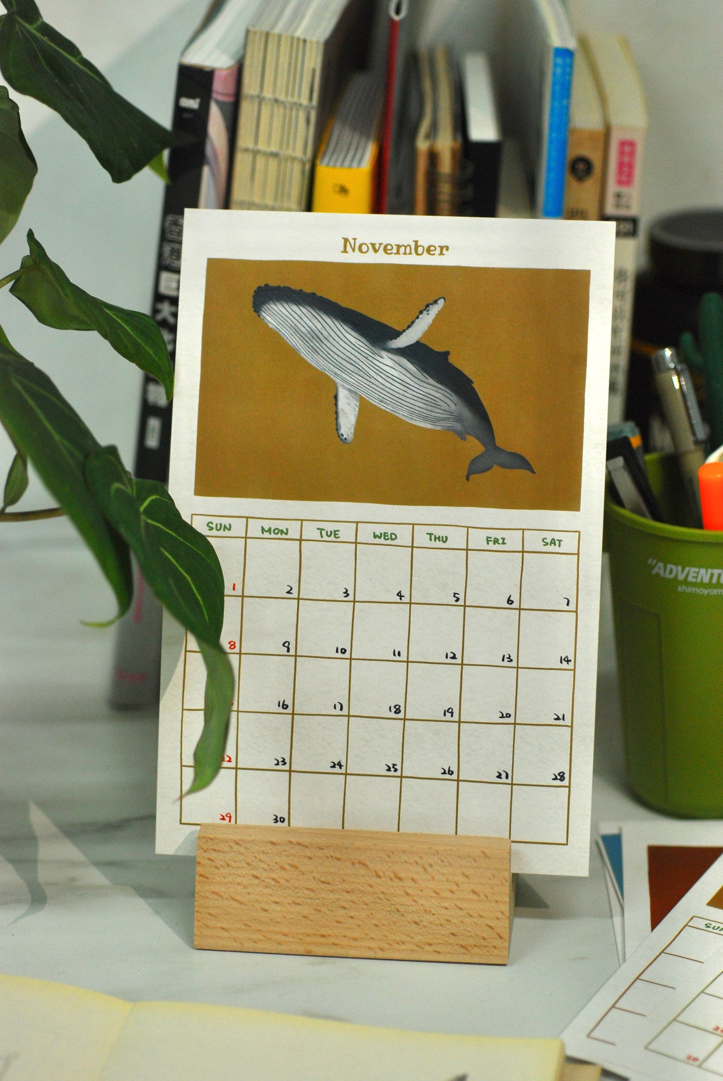 2026 木底座月曆