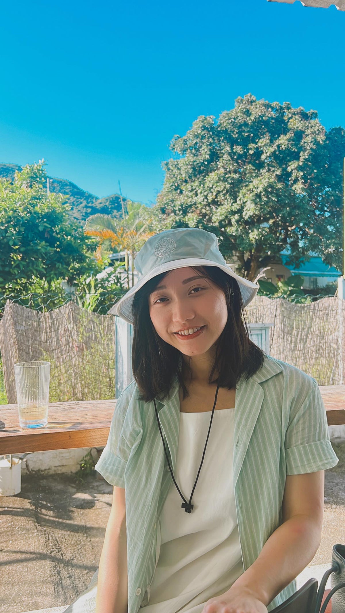 山系圖案防潑水透氣漁夫帽